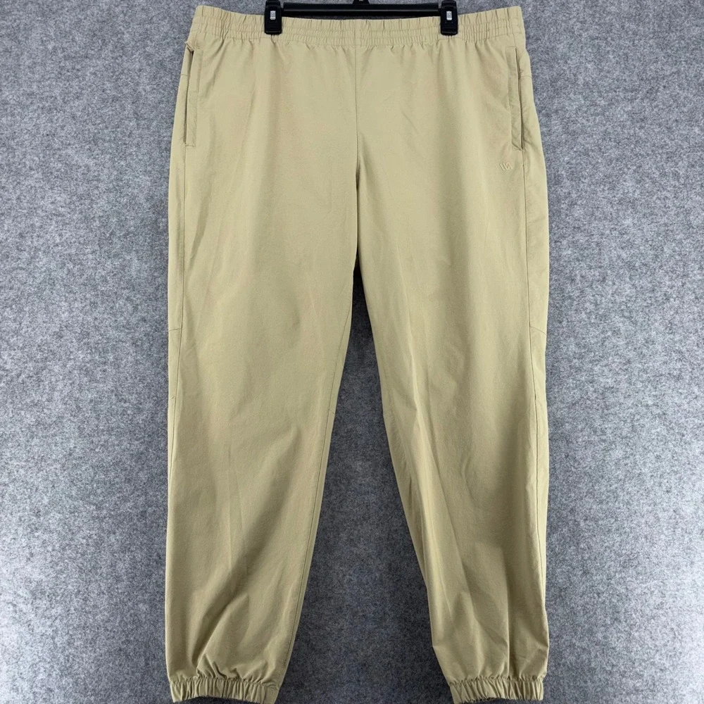 VRST Mens Training Joggers Khaki Tan Stretch Performance Pants XXL Preppy